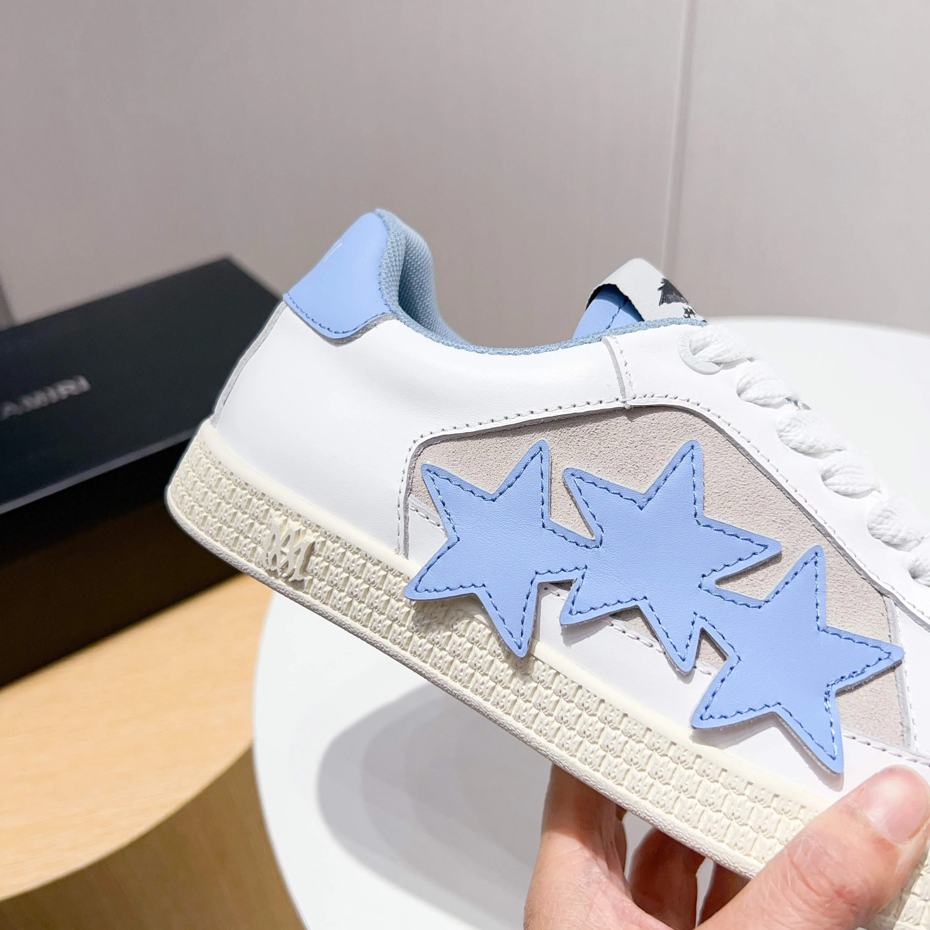 Men's shoes 💰420 [New style] 🌲🌲Balmain - New Amiri trendy shoes, low-top casual sports shoes, the same style as celebrities, made of selected pebbled cowhide and frosted cowhide, original outsole, comfortable on the feet, high-end workmanship, welcome to buy. Size: 39-45 (46 customized)